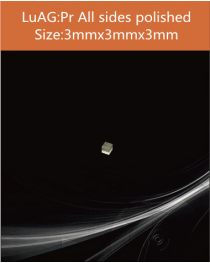 LuAG(Pr) crystal,Praseodymium doped Lutetium Acid Garnet scintillator,LuAG(Pr) Praseodymium doped Lutetium Acid Garnet scintillation crystal material,3x3x3mm